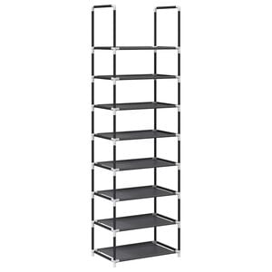 vidaXL Scarpiera 8 Ripiani Nera 44x28x145 cm in Tessuto Non Tessuto