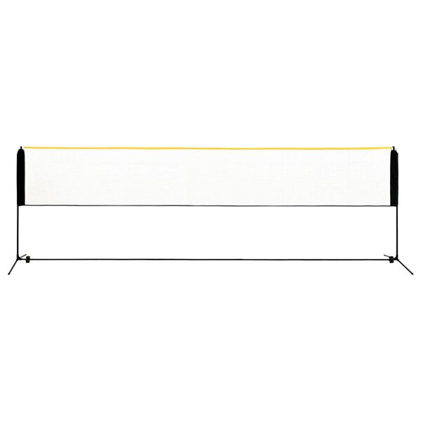 vidaXL Rete da Badminton Regolabile 500x103x94-158 cm in Metallo