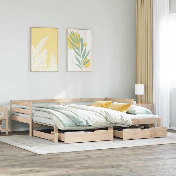 vidaXL Divano Letto Estraibile con Cassetti senza Materasso 90x200 cm