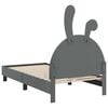 vidaXL Struttura letto bambini con testata Grigio chiaro 80 x 160 cm