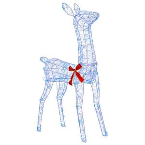 vidaXL Renna di Natale 3D LOVIISA 110 LED Blu 70 x 26 x 100 cm
