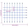 vidaXL Rete da Arrampicata 200x150 cm Blu