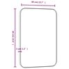 vidaXL Specchio da Parete Nero 40x60 cm Rettangolare