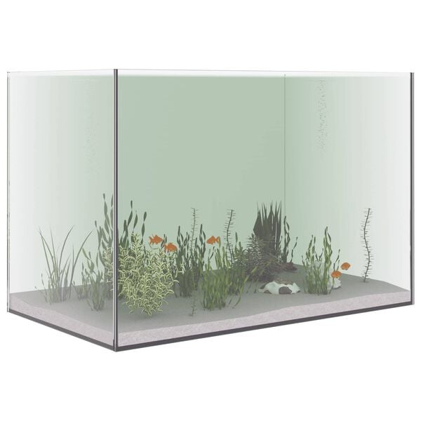 vidaXL Acquario con archiviazione Trasparente 60 x 35 x 40 cm Vetro
