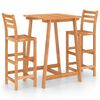 vidaXL Set da Bar da Giardino 3 pz in Legno Massello di Acacia