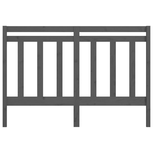vidaXL Testiera per Letto Grigia 146x4x100 cm Legno Massello di Pino
