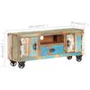 vidaXL Mobile Porta TV 120x30x50 cm in Legno Massello di Recupero
