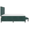 vidaXL Letto a molle con materasso Verde scuro 200 x 200 cm Velluto
