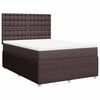 vidaXL Giroletto a Molle con Materasso Marrone Scuro 140x190cm Tessuto