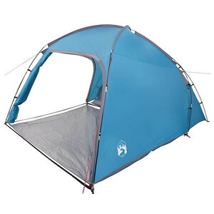 vidaXL Tenda Blu 370 x 230 x 185 cm Poliestere e fibra di vetro