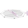 vidaXL Piano per Tavolo 80x80x2,2 cm Ottagonale Legno Massello Acacia