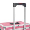 vidaXL Valigia Trolley per Cosmetici in Alluminio Rosa
