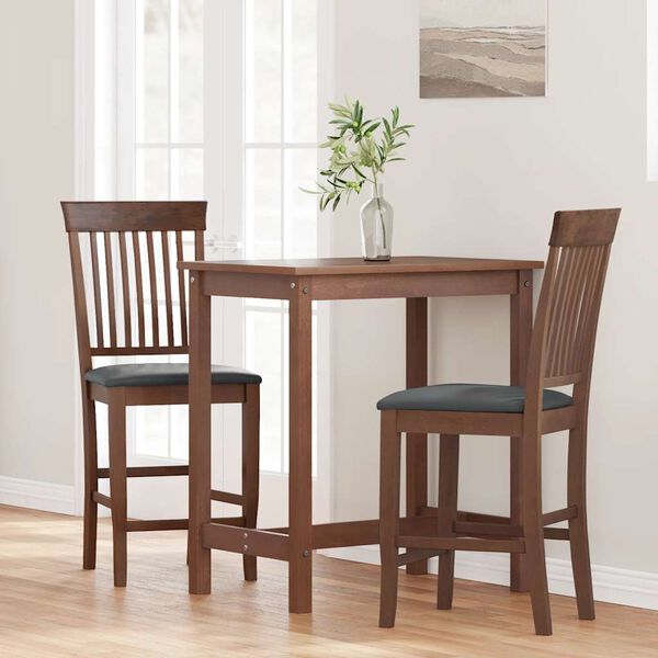 vidaXL Sgabelli da Bar con Cuscini 2pz Marrone Legno Massello di Hevea