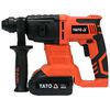 YATO Martello a Percussione SDS Plus con Batteria Li-Ion 3,0Ah 18V