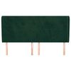 vidaXL Testiera ad Orecchio Verde Scuro 163x23x118/128cm in Velluto