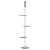 vidaXL Albero per Gatti Pavimento Soffitto Grigio Chiaro 267,5-297,5cm