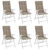 vidaXL Cuscini per Sedie Alte 6 pz Tortora 120x50x3 cm in Tessuto