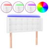 vidaXL Testiera a LED Bianca 103x16x78/88 cm in Similpelle