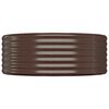 vidaXL Letto Giardino Acciaio Zincato 322x100x36 cm Marrone
