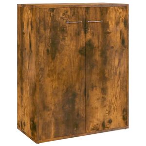 vidaXL Credenza Rovere Fumo 60x30x75 cm in Legno Multistrato