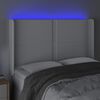 vidaXL Testiera a LED Bianco 147x16x118/128 cm in Similpelle