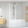 vidaXL Schermo da Bagno Glassato 120 x 70 x 137 cm