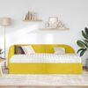 vidaXL Struttura Letto Angolare con Materasso 2 pcs Giallo Velluto