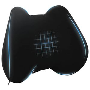 vidaXL Cuscino lombare Nero Schiuma Memory 40 x 32 x 13 cm