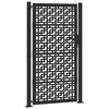 vidaXL Cancello da giardino nero 100x175 cm in acciaio con design a croce