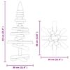 vidaXL Albero di Natale Decorativo in Legno 60 cm Legno Massello Pino
