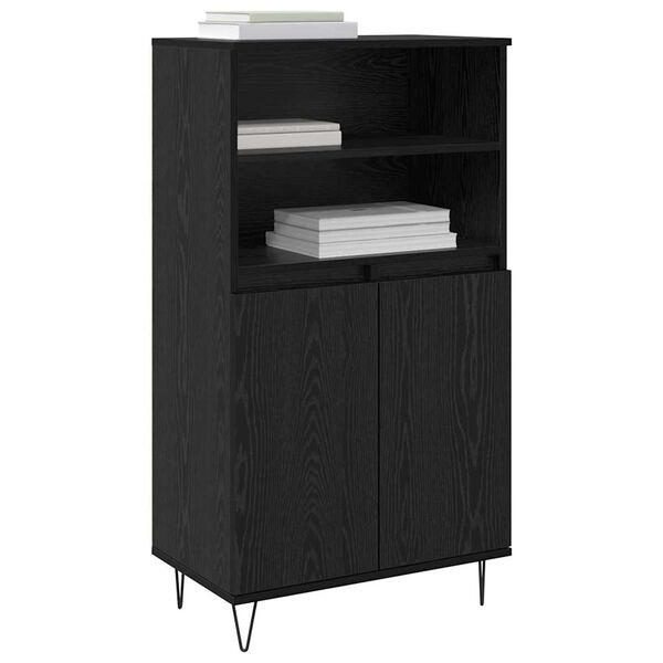 vidaXL Credenza Nero 60 x 36 x 110 cm Legno multistrato