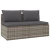 vidaXL Divano da Giardino a 2 Posti con Cuscini in Polyrattan Grigio