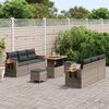 vidaXL Set Divano da Giardino con cuscino 11 pcs Grigio polyrattan
