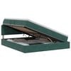 vidaXL Letto con Contenitore Verde Scuro 140 x 200 cm Velluto