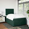 vidaXL Giroletto a Molle con Materasso Verde Scuro 120x190 cm Velluto