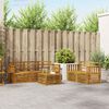 vidaXL Set divani 6 pcs Naturale Legno di Acacia Massello