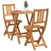 vidaXL Set bistrot 3 pcs Marrone legno massello di acacia