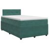 vidaXL Letto box spring con materasso Verde Scuro 120 x 200 cm Velluto