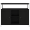vidaXL Credenza Nera 100x35x80 cm in Legno Multistrato