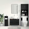 vidaXL Armadio per Lavabo da Bagno Rovere Nero 80 x 33 x 60 cm