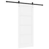 vidaXL Porta scorrevole ORKDAL Bianco e Nero 83 x 202 cm Pino massello