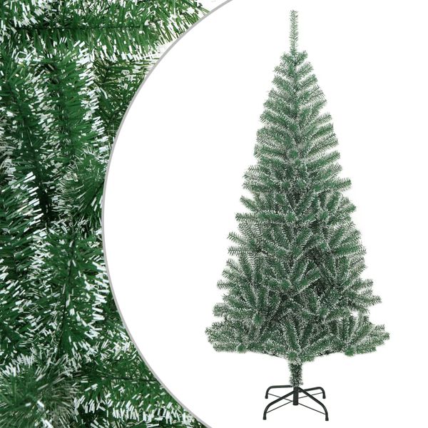 vidaXL Albero di Natale Artificiale con Neve Fioccata Verde 180 cm