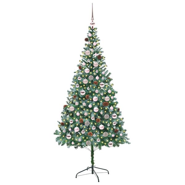 vidaXL Albero di Natale artificiale Verde 210 cm PVC e Acciaio