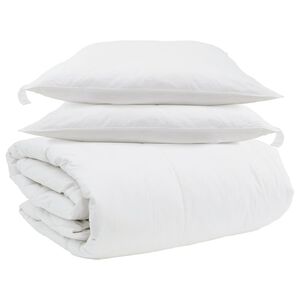 vidaXL Set di Piumoni con cuscino 3 pz Bianco Piuma d'anatra