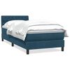 vidaXL Giroletto a Molle con Materasso Blu Scuro 90x210 cm Velluto