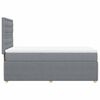 vidaXL Giroletto a Molle con Materasso Grigio Chiaro 90x190 cm Tessuto