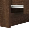 vidaXL Comodini con 2 Cassetti 2 pz Rovere Marrone 38x34x80 cm