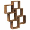 vidaXL Mensola a Muro a Cubo Legno Antico 78x15x93cm Legno Multistrato