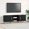 vidaXL Mobile TV Rovere Nero 150 x 30 x 50 cm Legno multistrato