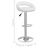 vidaXL Sgabello da Bar Bianco in Similpelle